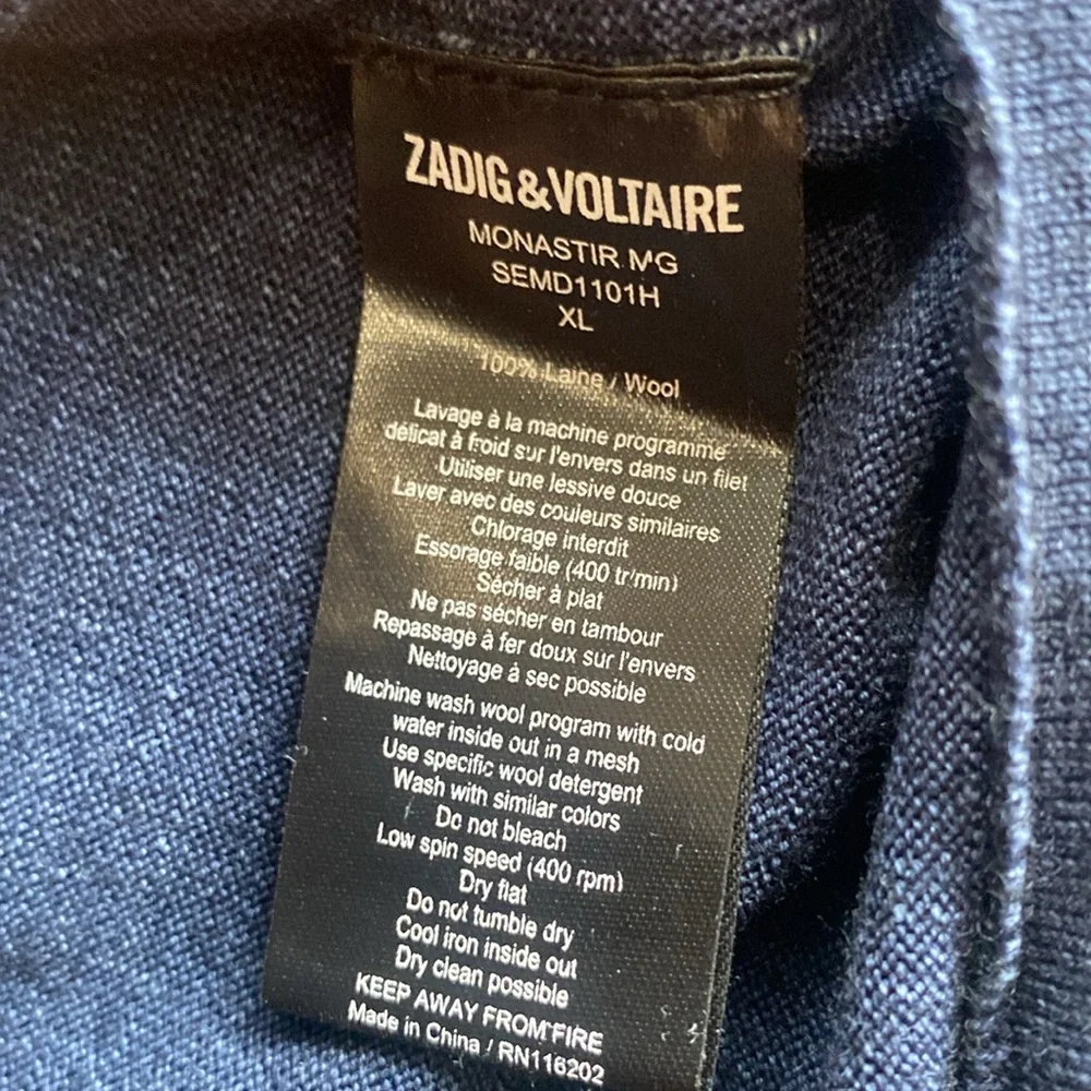 Zadig &Voltaire wool sweater. Navy blue - Picture 5 of 8